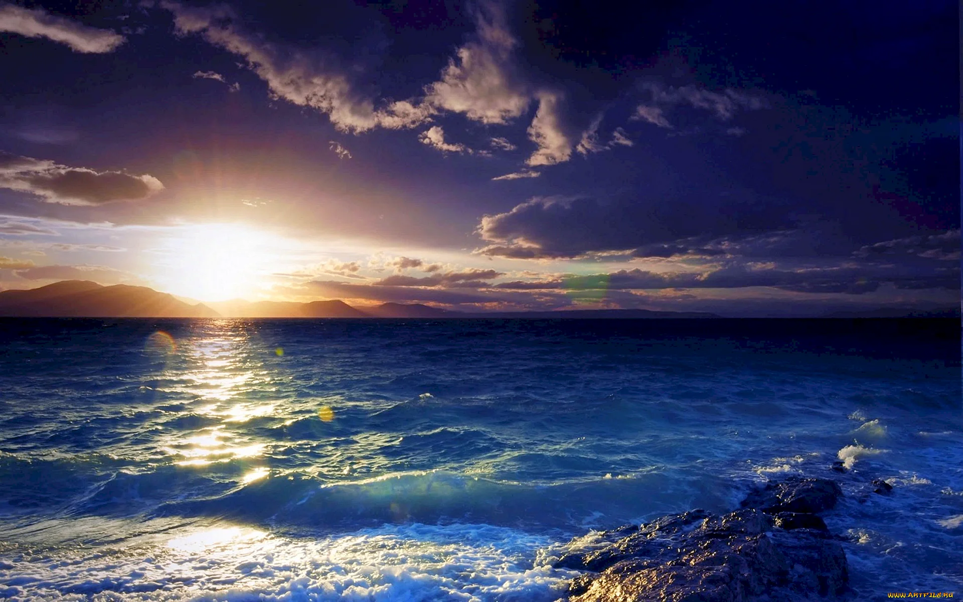 Sunset Sea Landscape Wallpaper