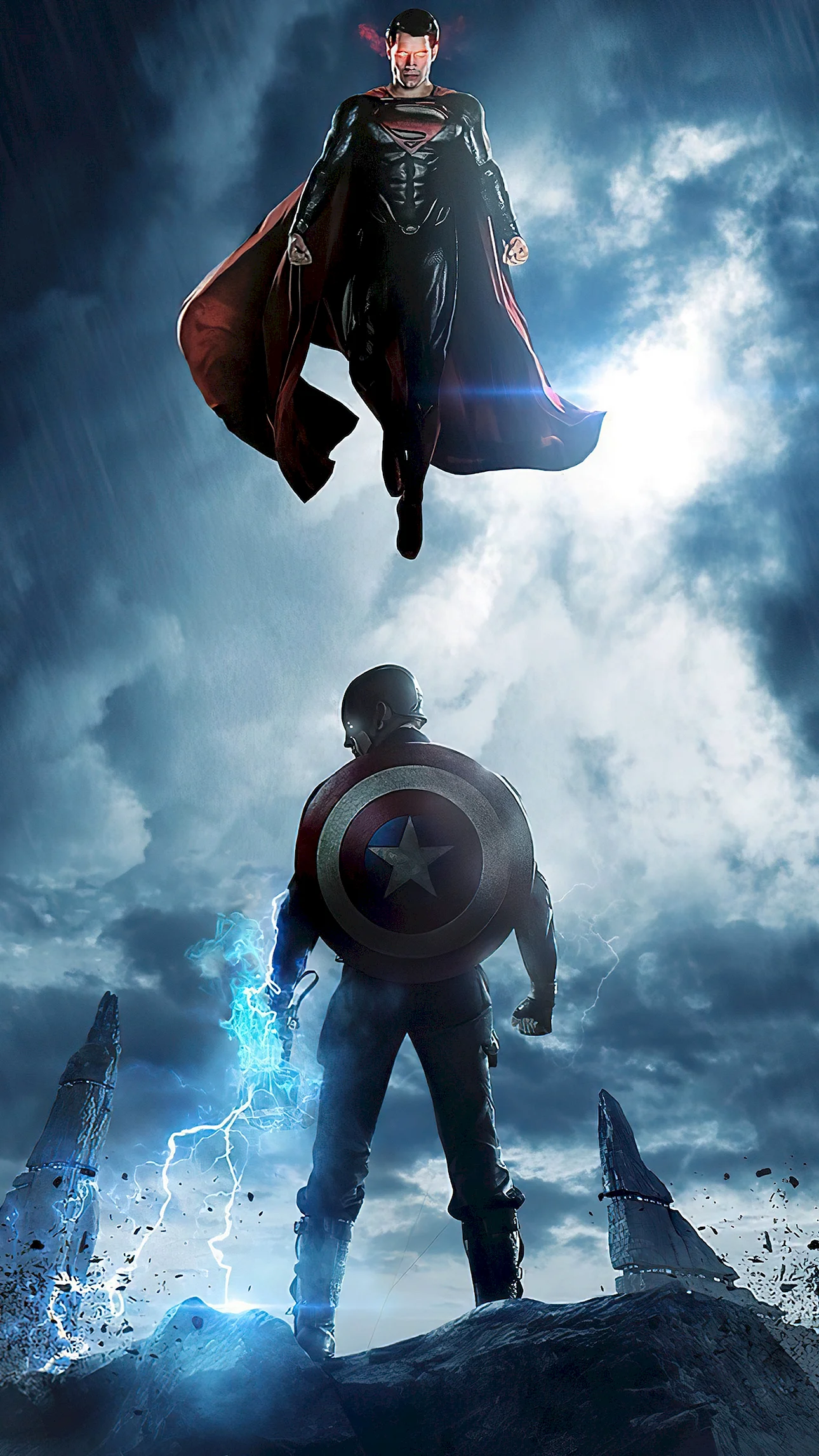 Superman Captain America Wallpaper For iPhone