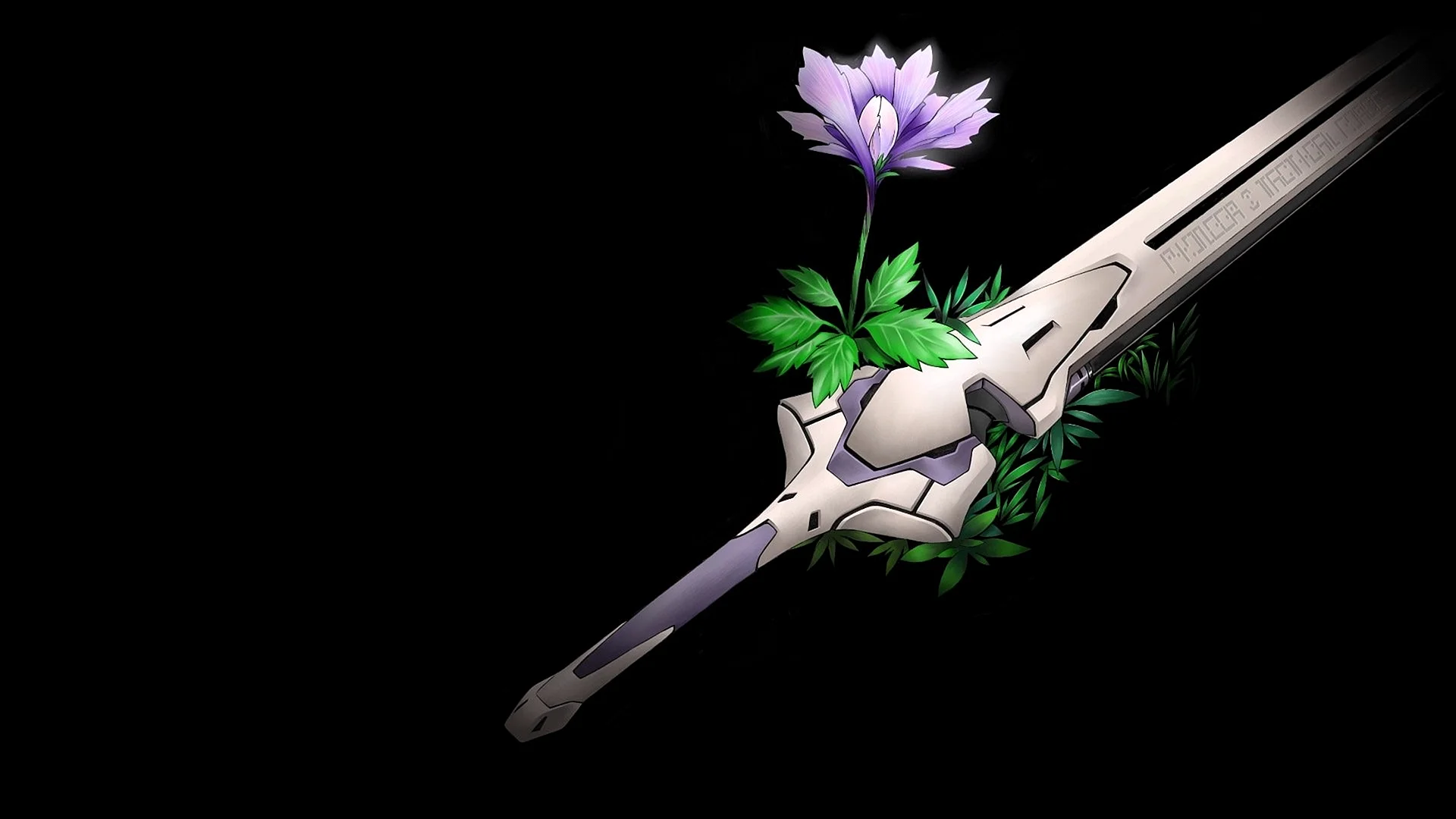 Sword and Flowers Wallpaper