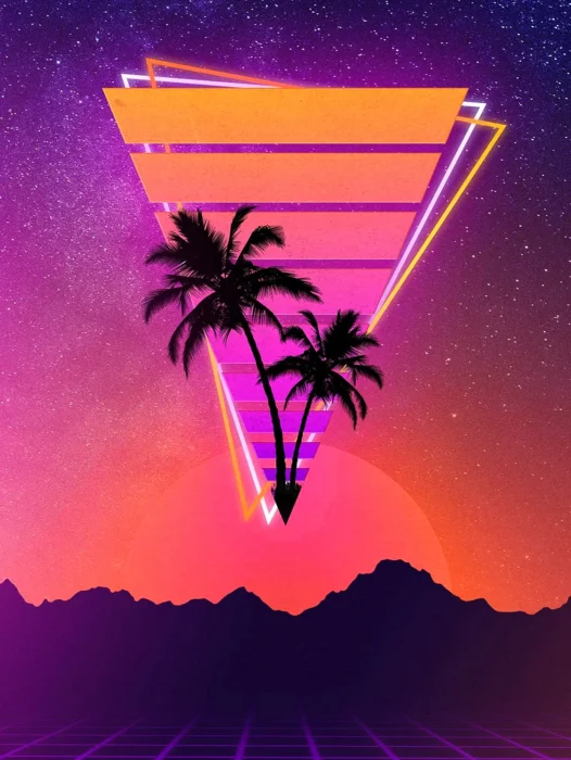Synthwave Wallpaper For iPhone