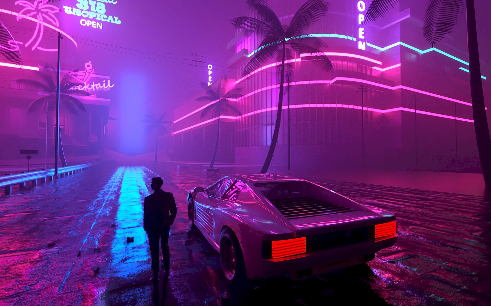 Synthwave Miami Wallpaper