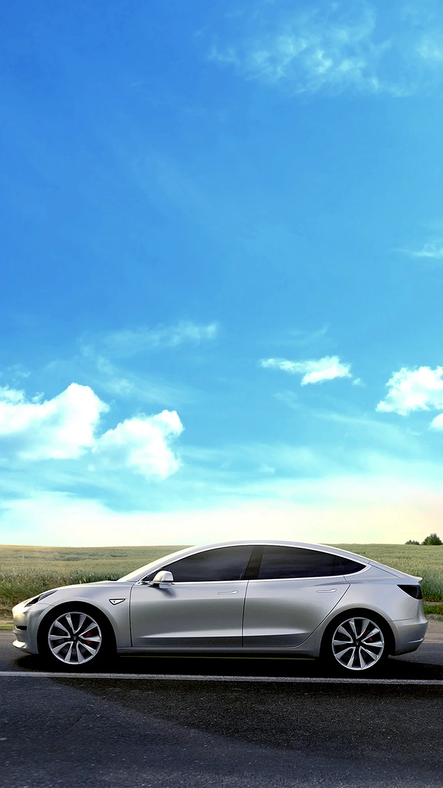 Tesla Model 3 Wallpaper For iPhone