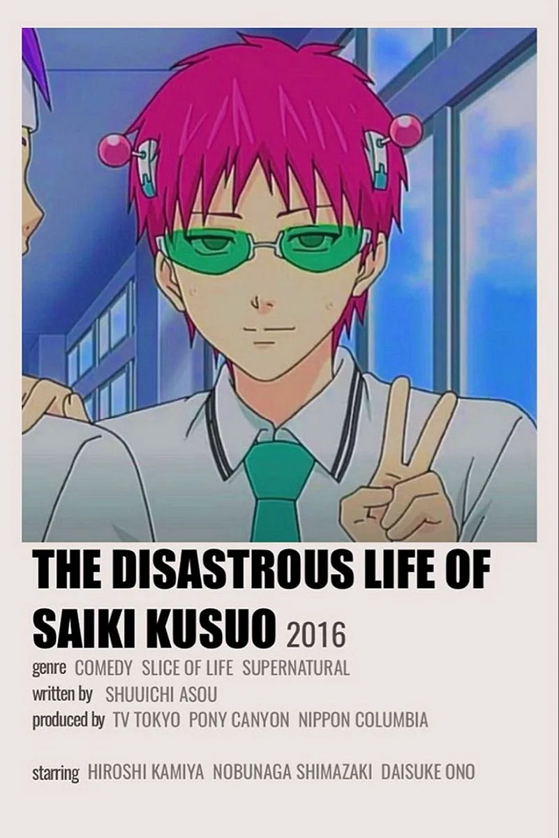 The Disastrous Life Of Saiki K Poster Wallpaper For iPhone