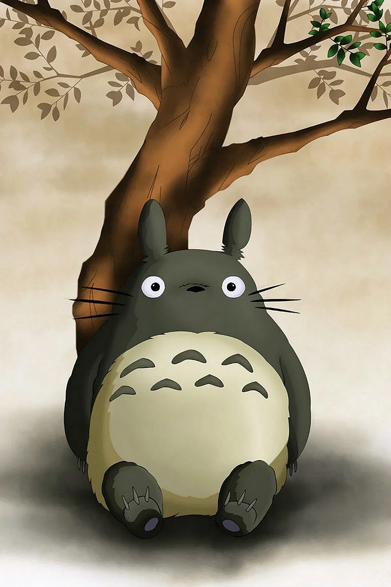 Totoro My Neighbour Totoro Silly Fat Wallpaper For iPhone