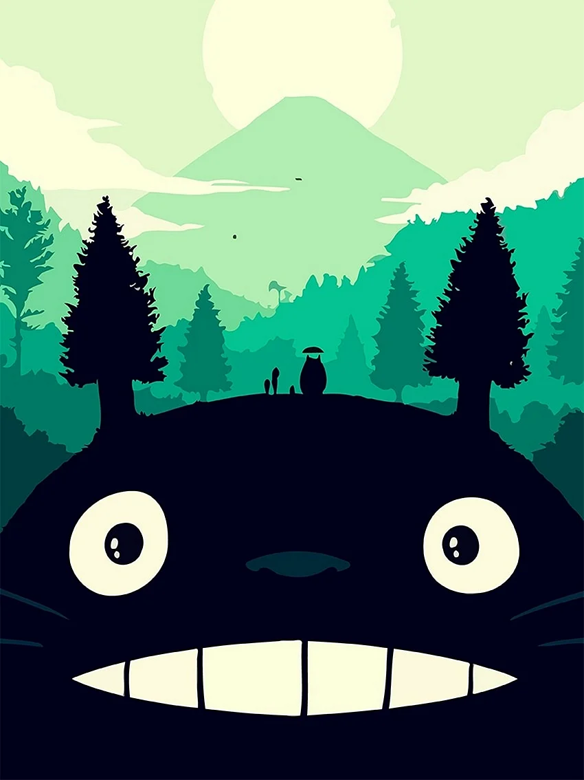 Totoro Poster Wallpaper For iPhone