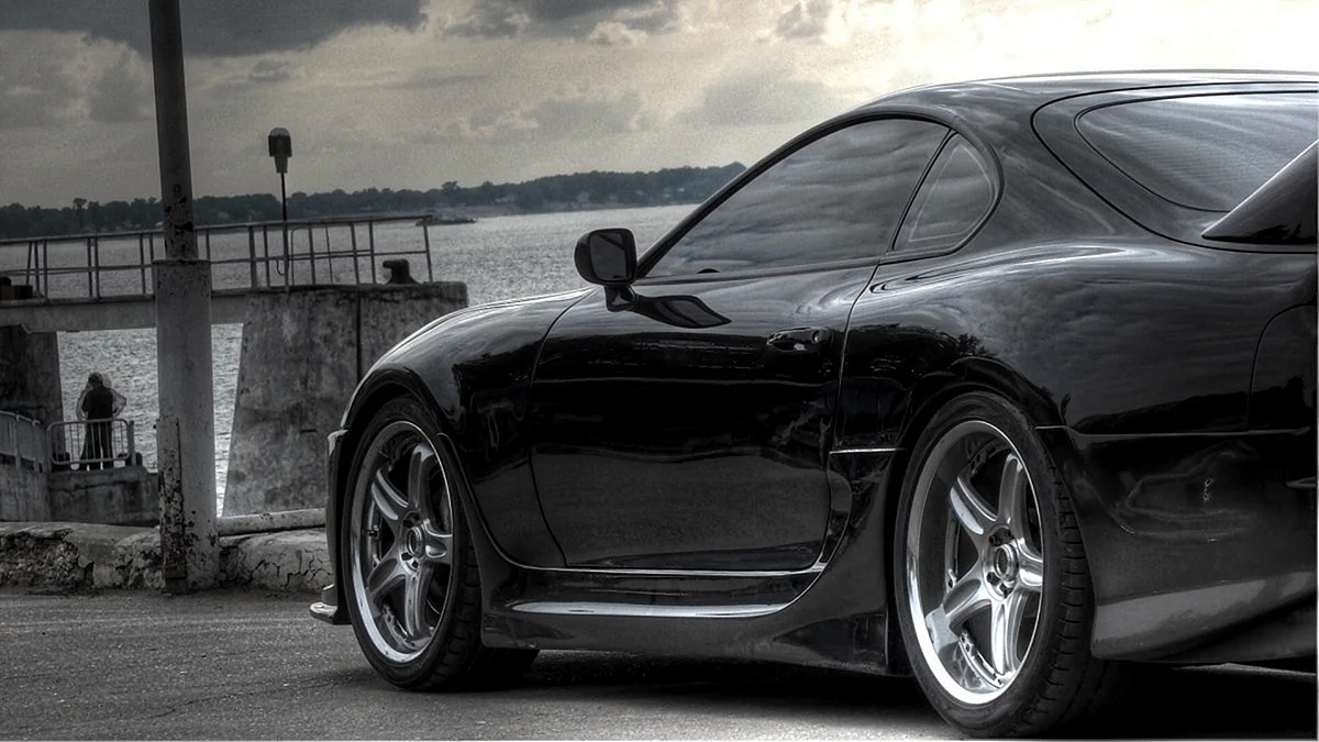 Toyota Supra Black Wallpaper