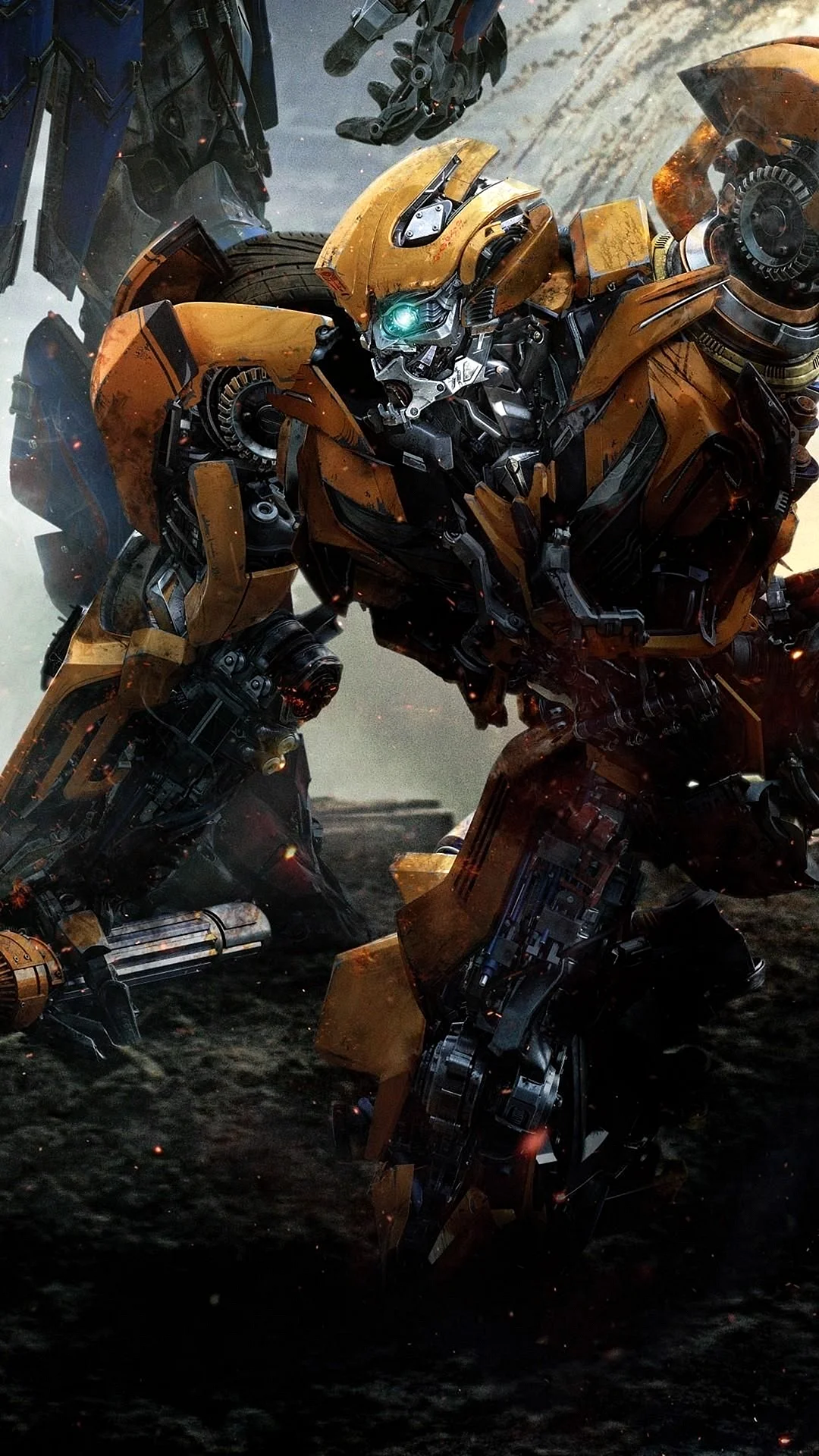 Transformers The Last Knight Optimus Vs Bumblebee Wallpaper For iPhone