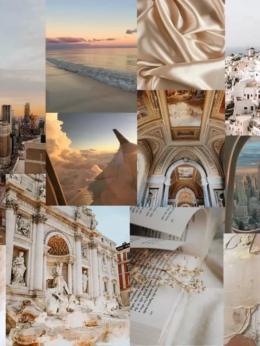 Travel Collage Aesthetic Wallpaper