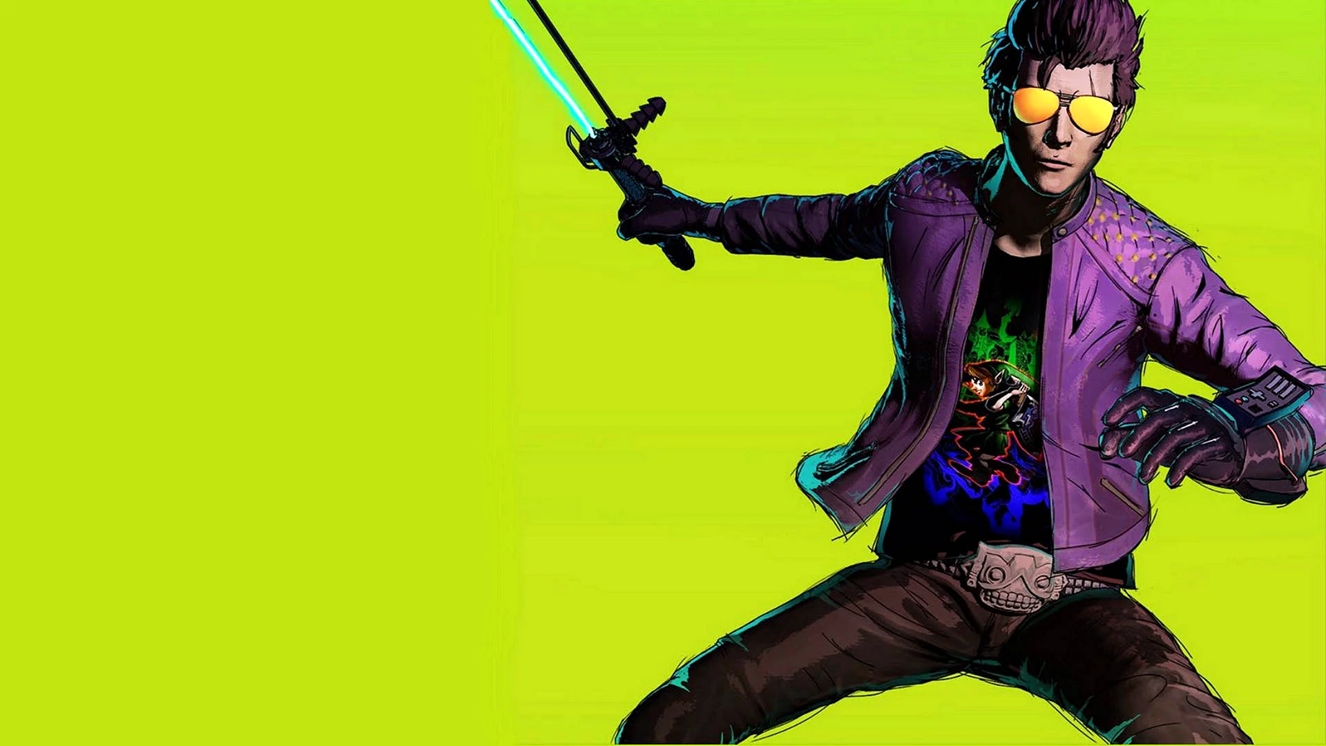 Travis Touchdown No More Heroes Poster Wallpaper