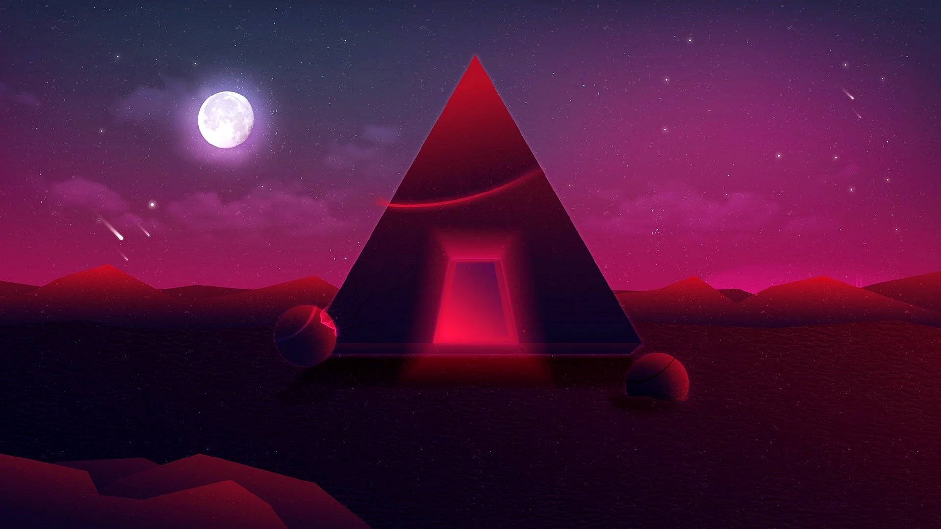 Triangle Synthwave Wallpaper