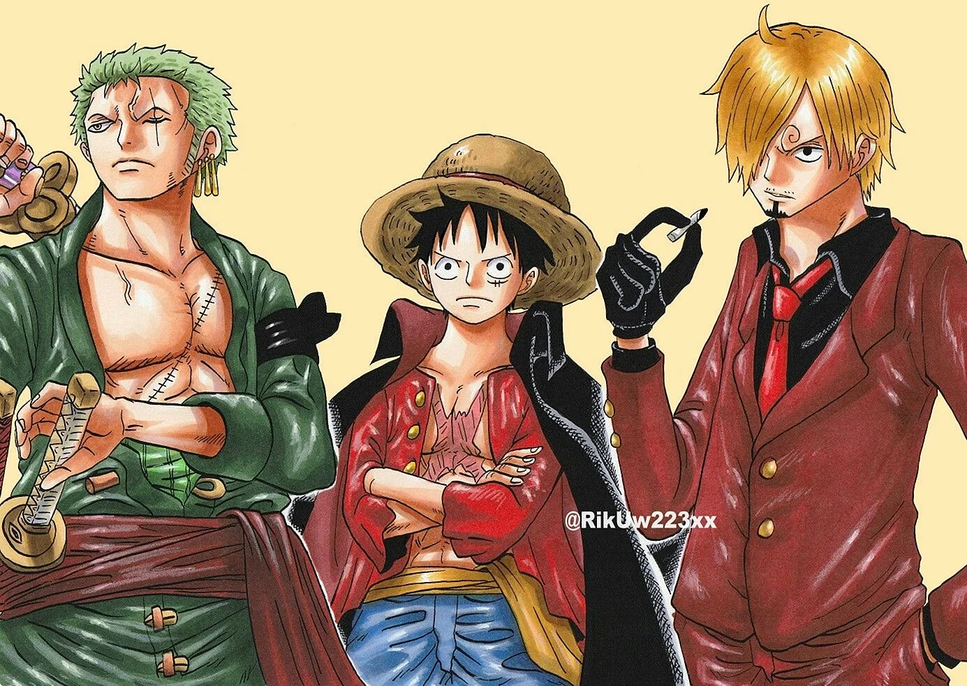 Trio Monster Luffy Zoro Sanji Wallpaper