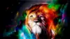 Trippy Lion Wallpaper