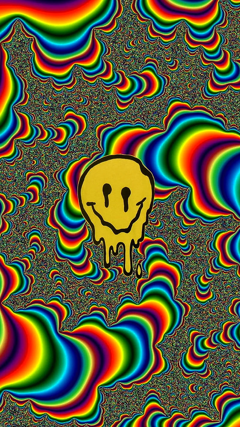 Trippy Smiley Wallpaper For iPhone