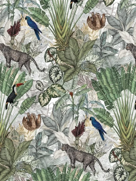 Tropical Rainforest Pattern Wallpaper