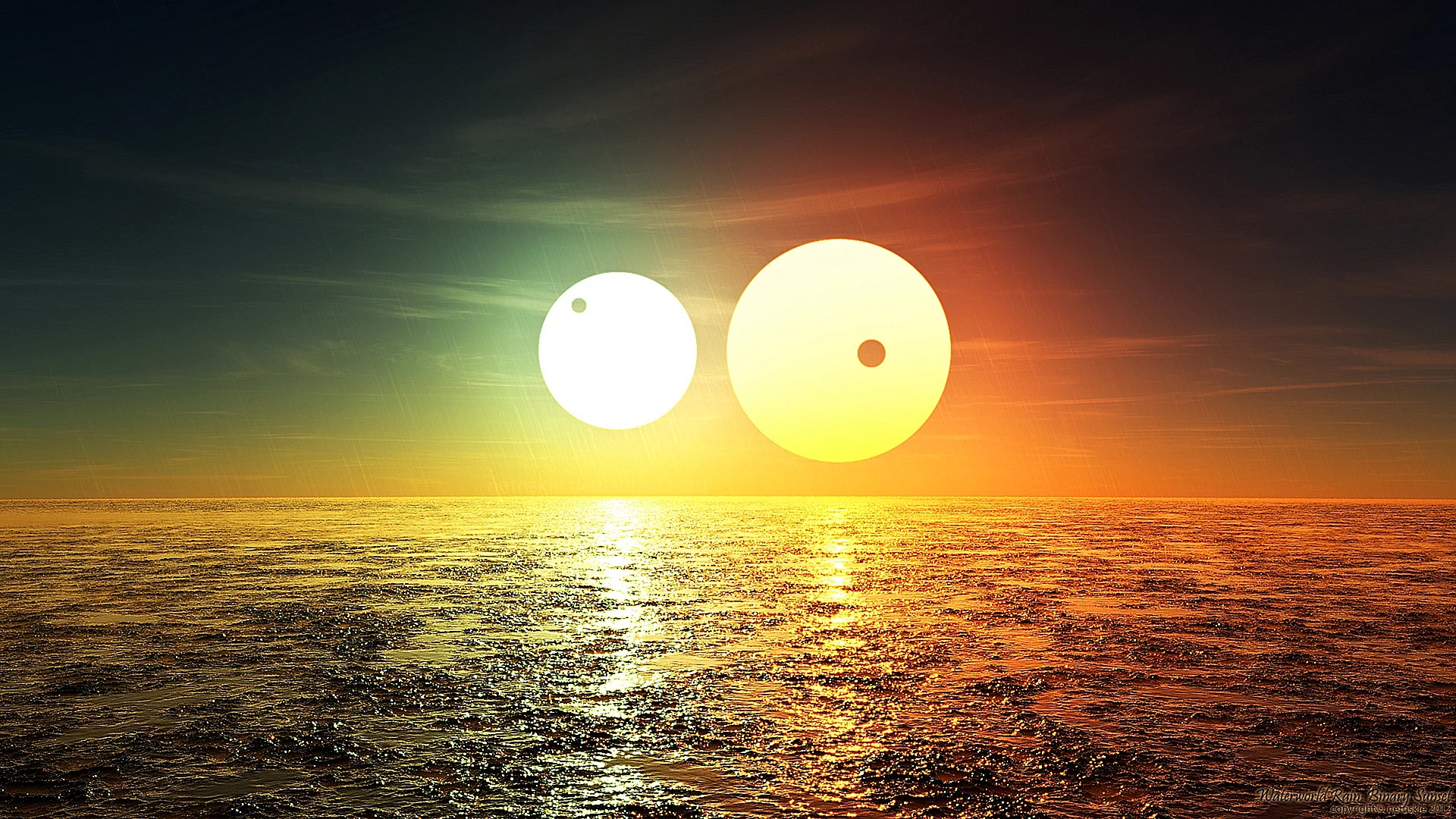 Two Suns Wallpaper