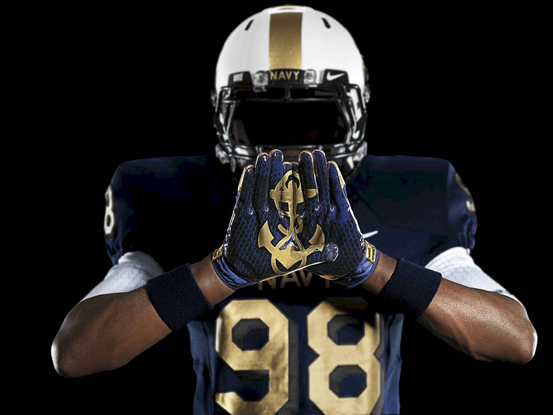 Us Navy Football Team Jersey Logo Wallpaper