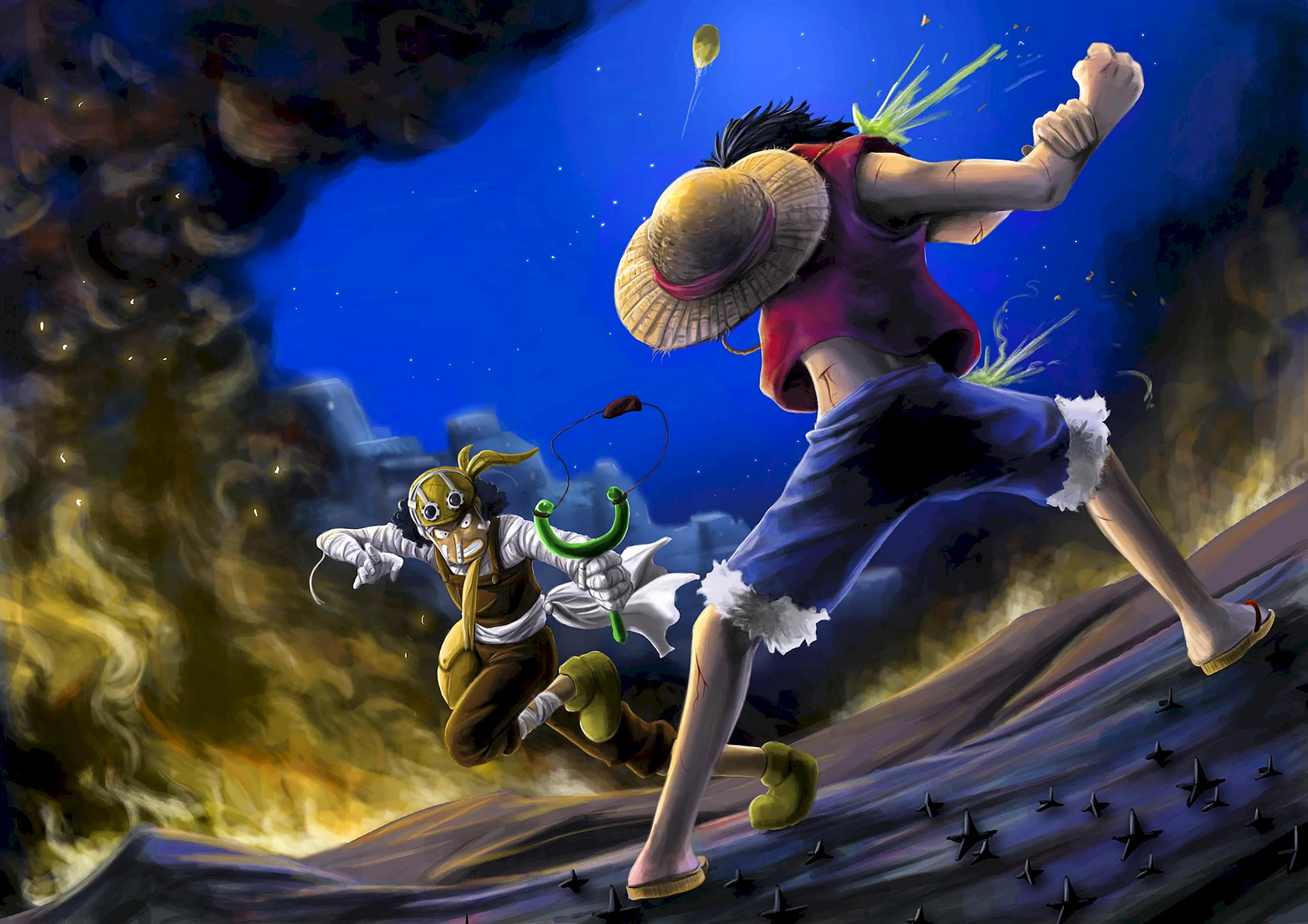 Usopp Vs Luffy Wallpaper