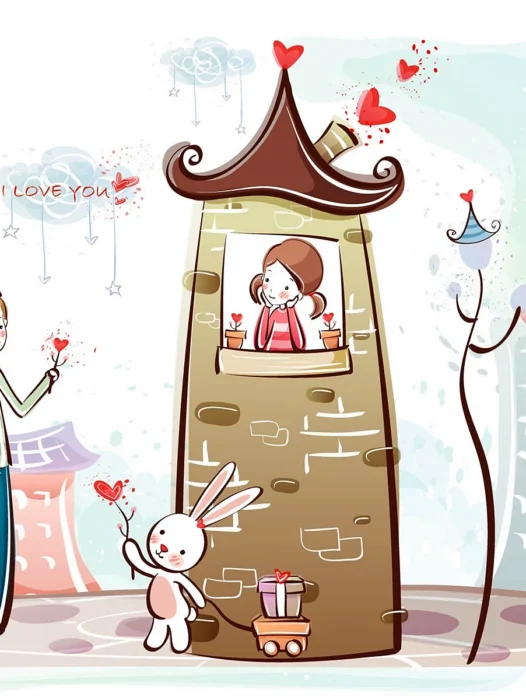 Valentines Day illustration Wallpaper