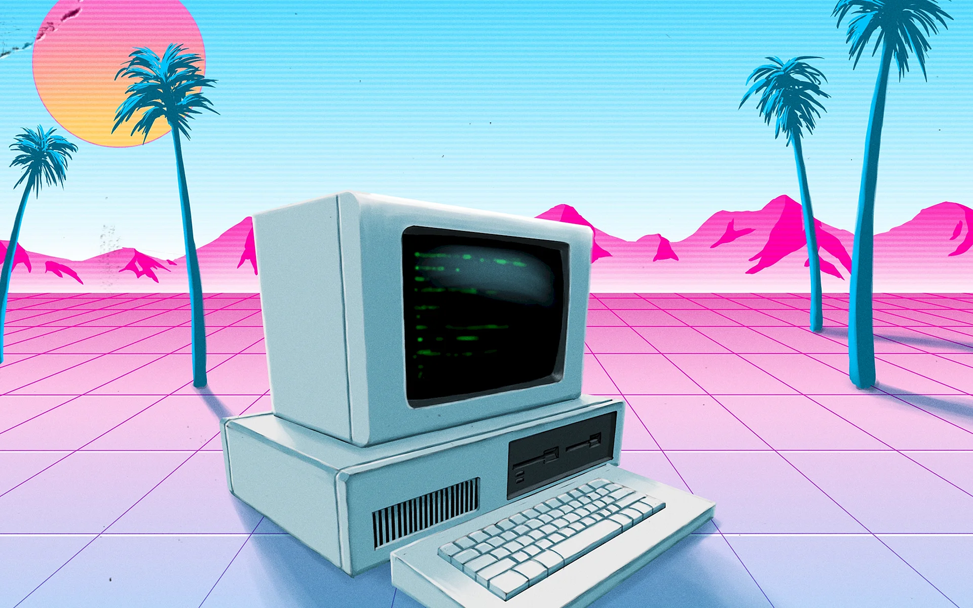 Vaporwave Computer Wallpaper