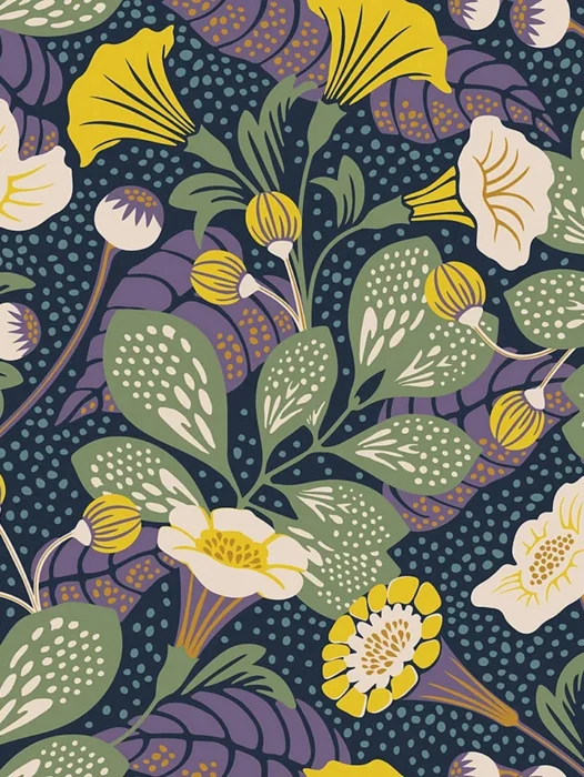 Victorian Floral motifs Wallpaper