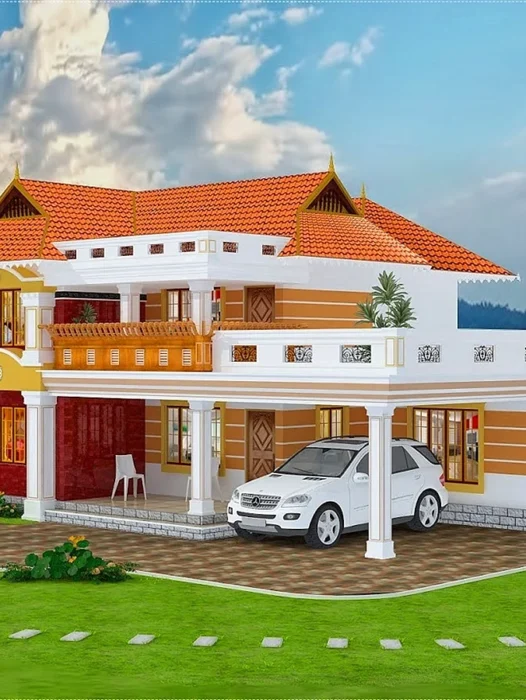 Villa Design Kerala Wallpaper