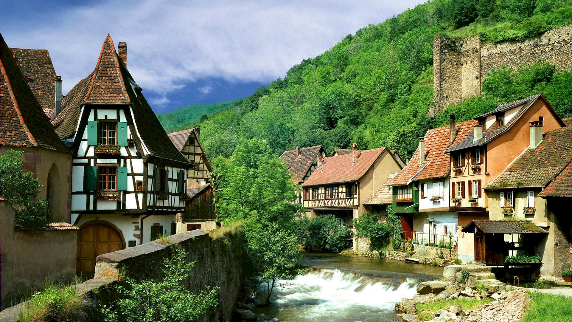Village In Switzerland Wallpaper