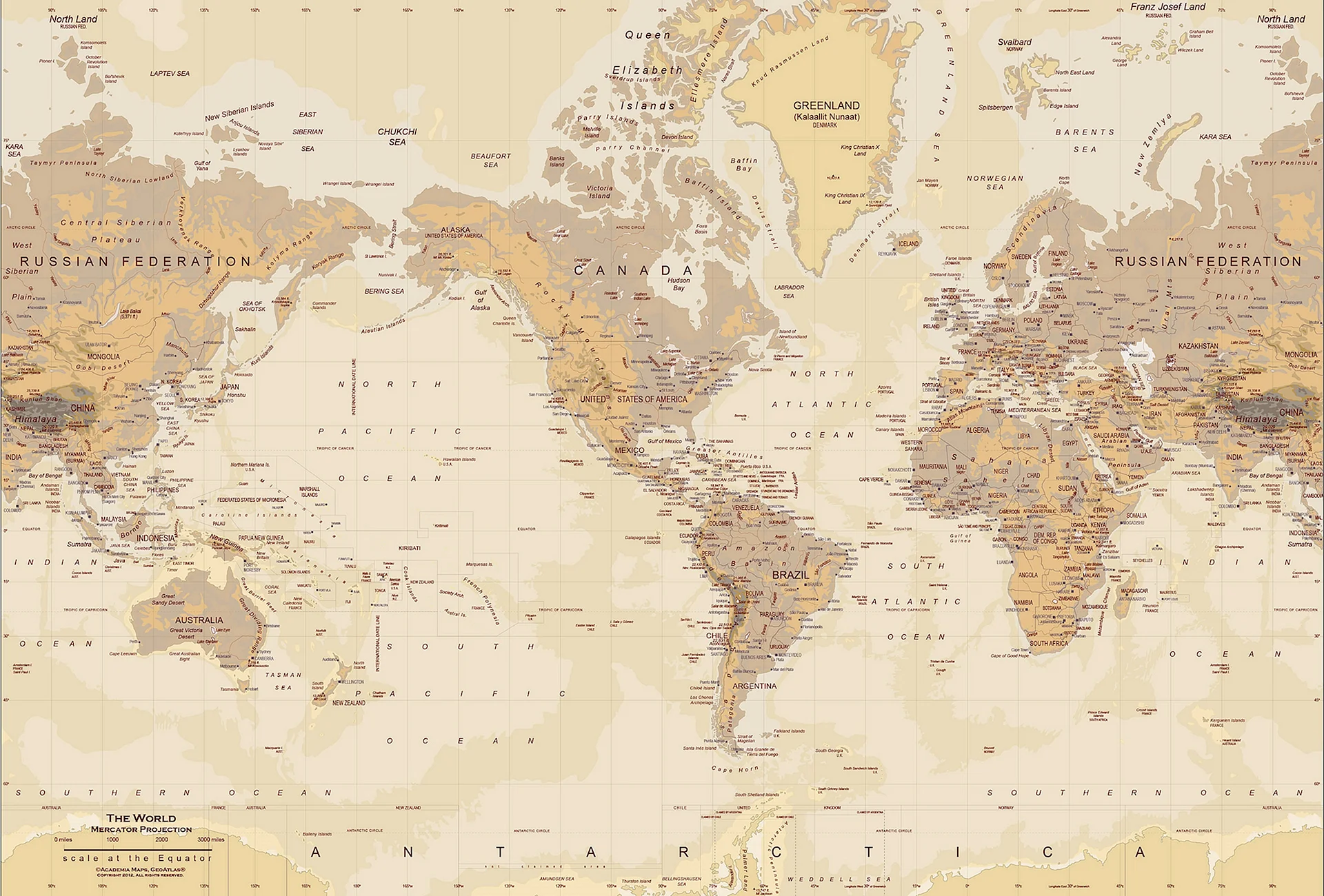 Vintage World Map Wallpaper