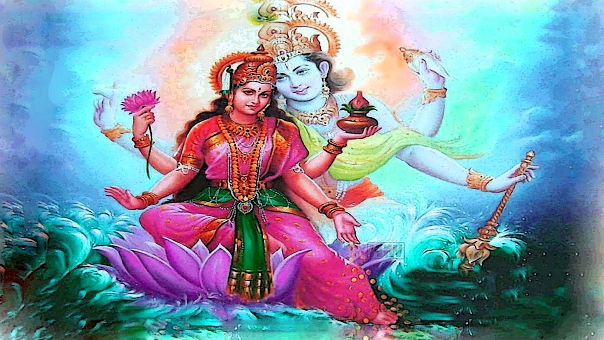 Vishnu And Lakshmi Wallpaper