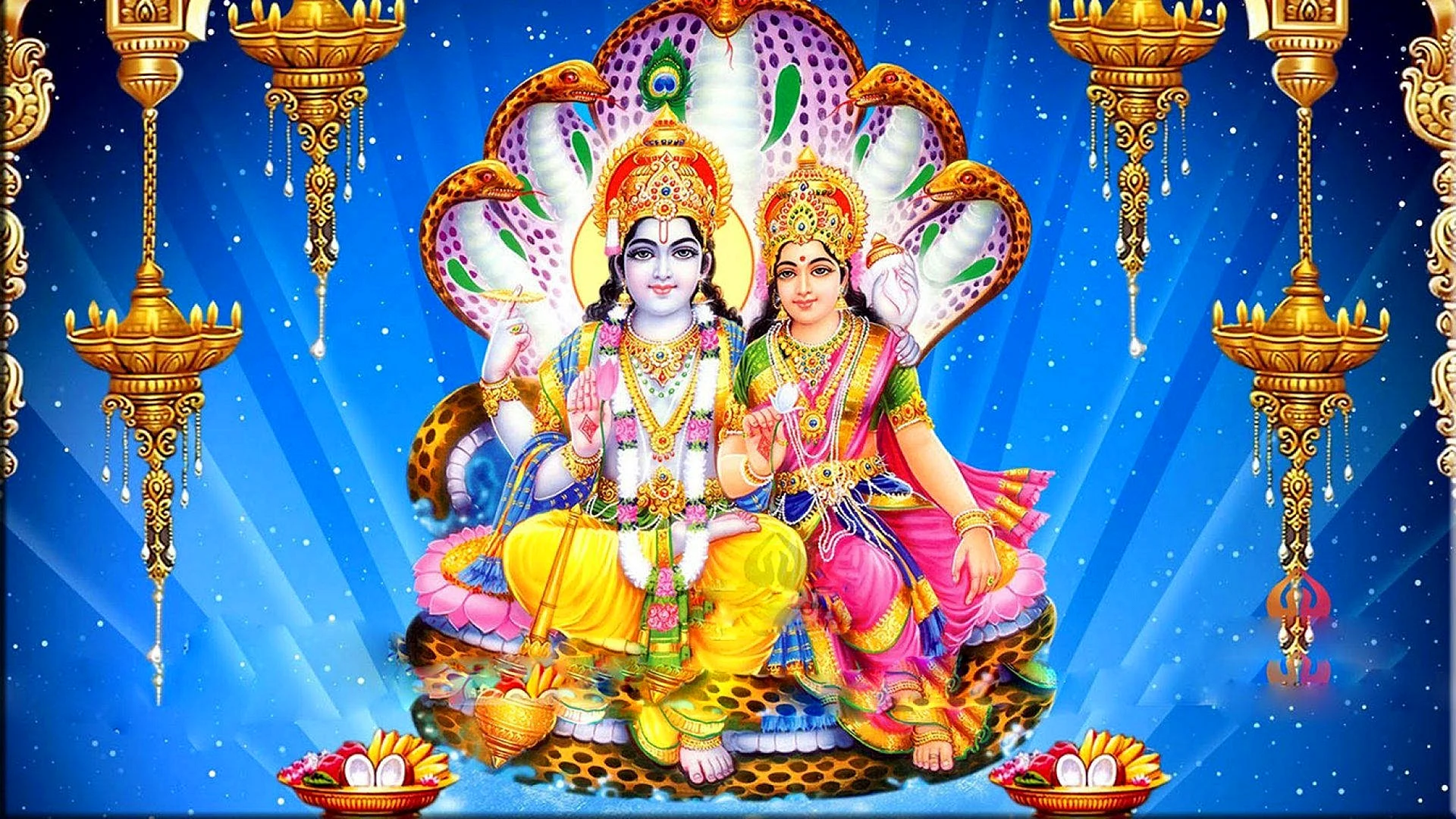 Vishnu And Lakshmi Wallpaper