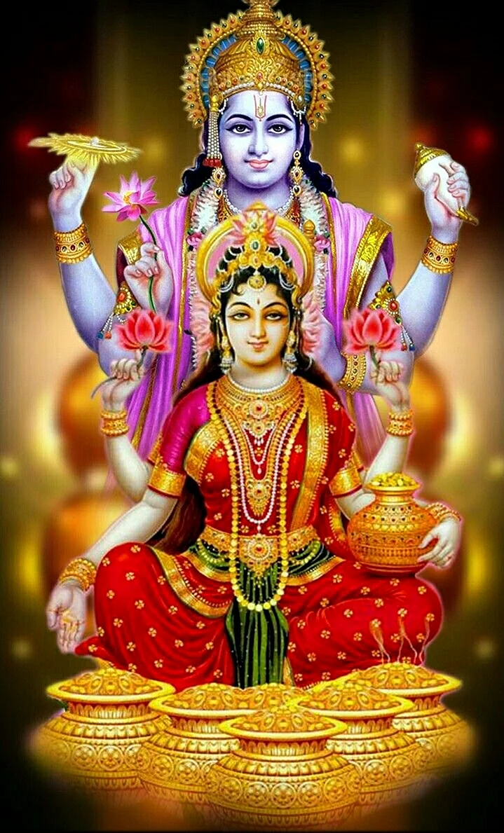 Vishnu Ji Lakshmi Ji Wallpaper