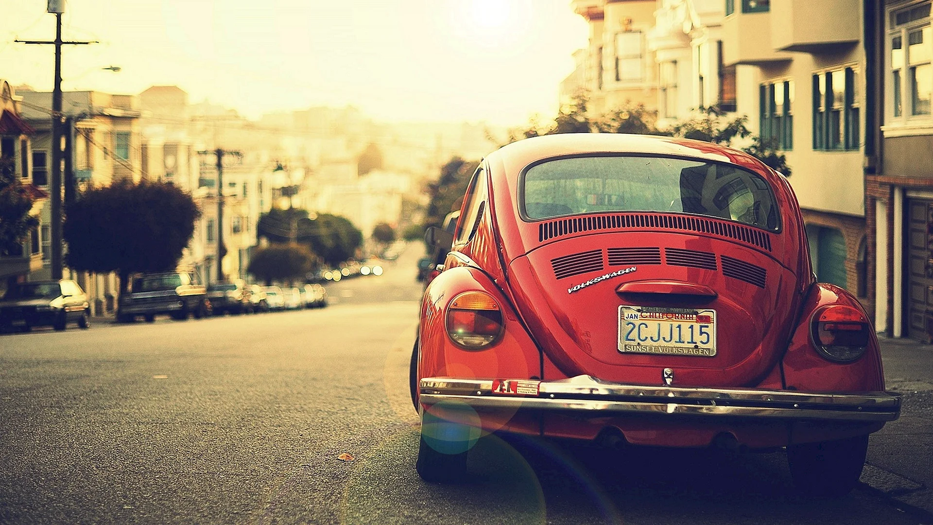 Volkswagen Beetle Streets 1960s Wallpaper