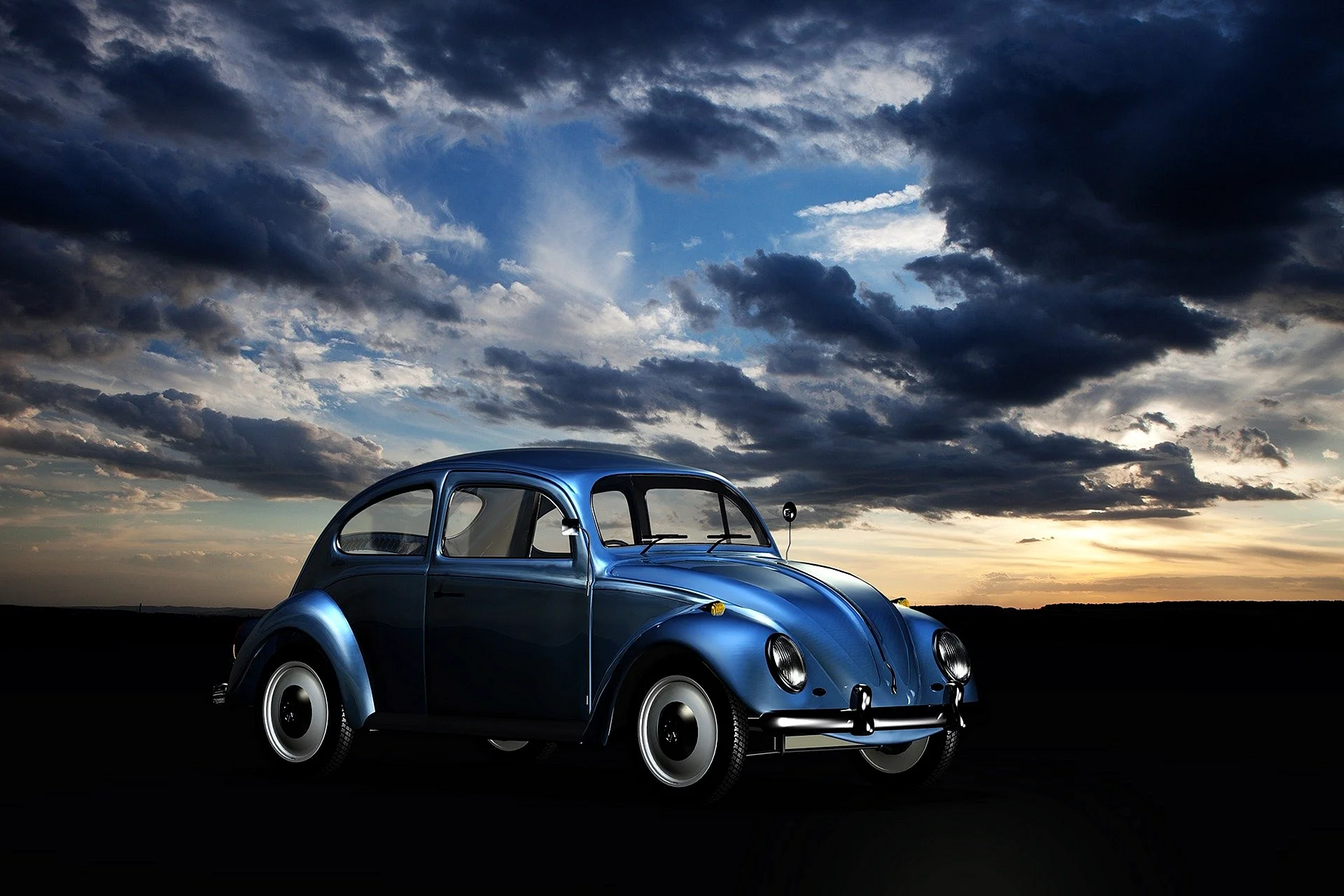 Vw Beetle Retro Wallpaper