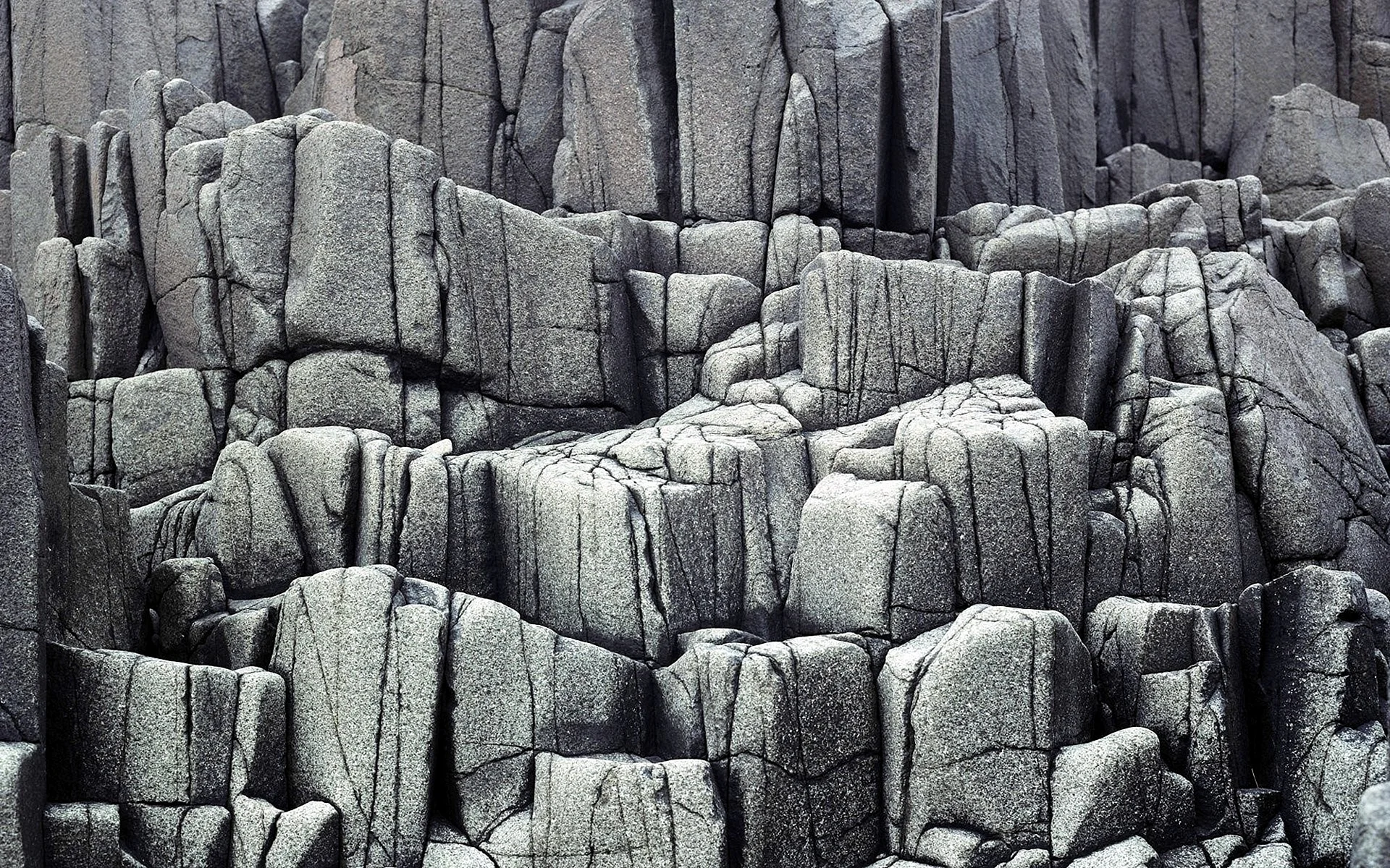 Wall Of Basalt Stone Wallpaper