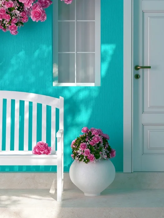 Wall With Flower Wallpaper