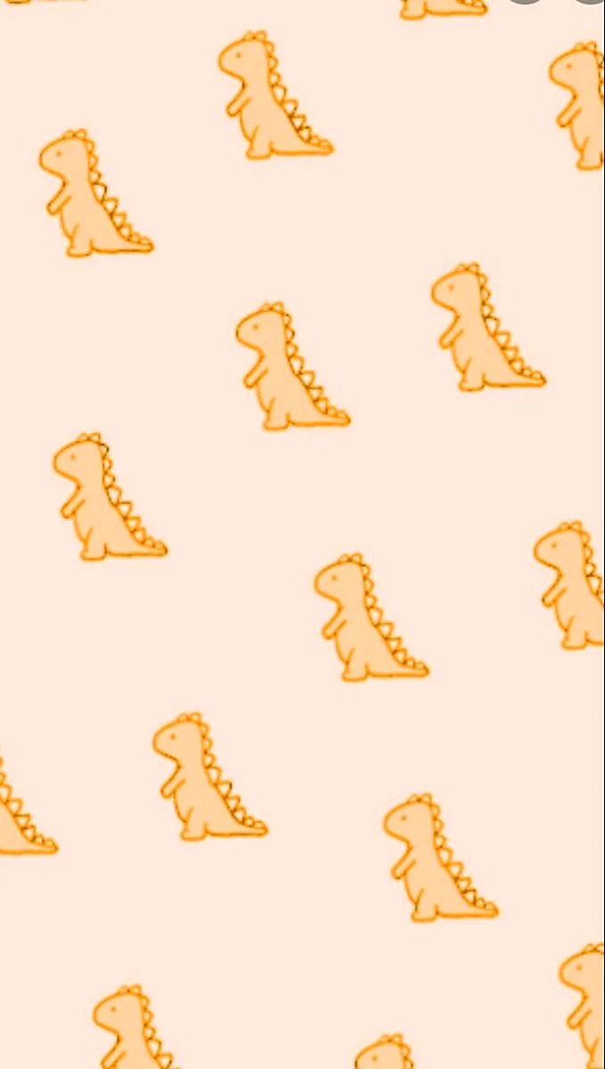 Dino Cute Aesthetic Wallpaper For iPhone