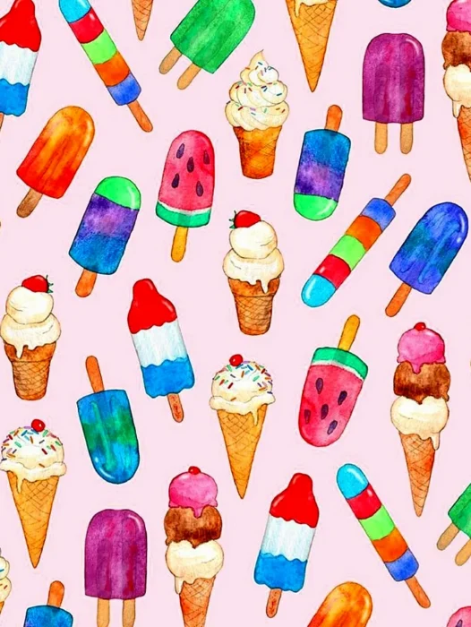 Kawaii Ice Cream Wallpaper