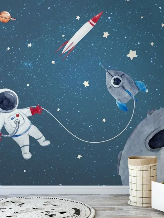 Mural Space Kids Wallpaper