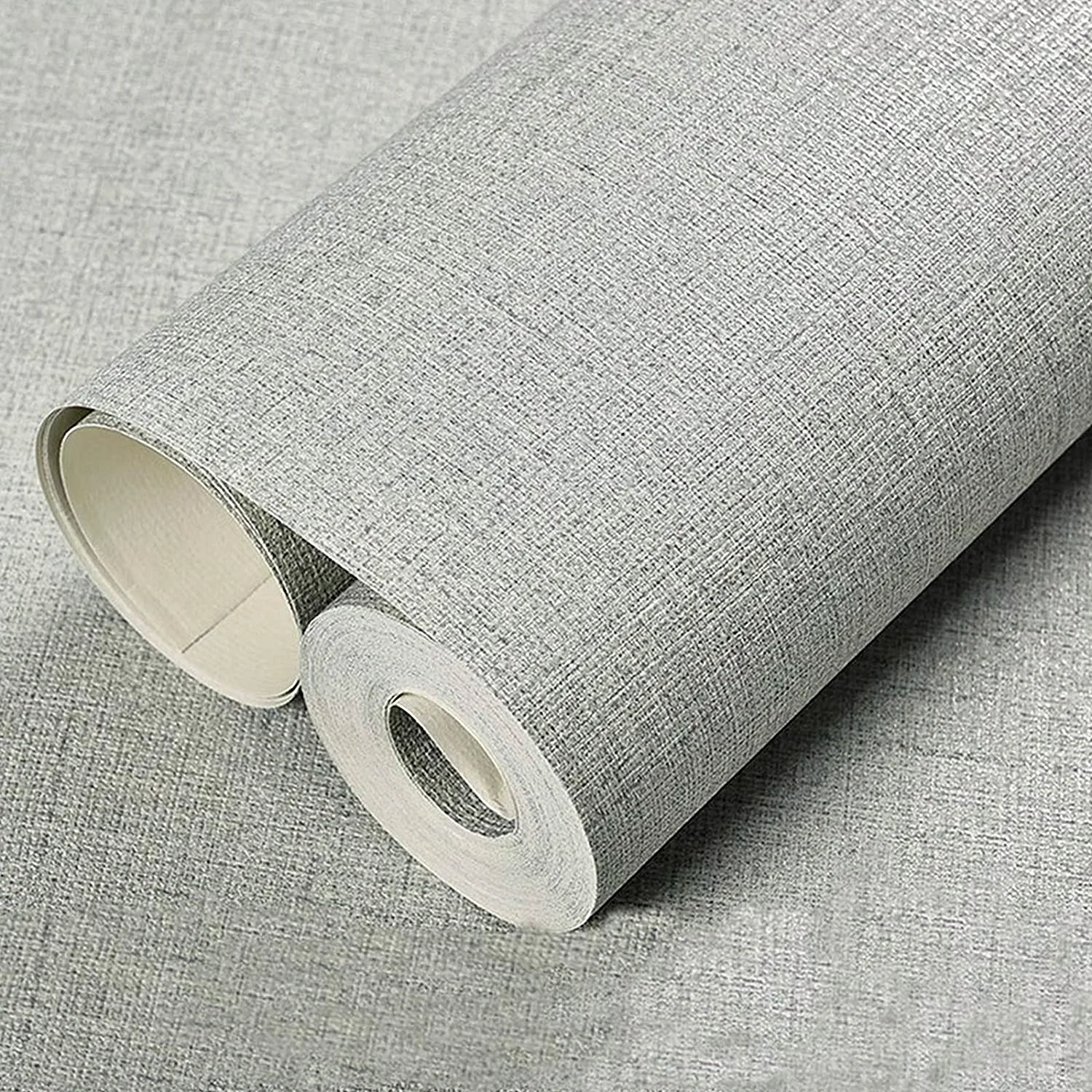 Pearl White Grasscloth Fabric Self Adhesive Fabric Contact Paper For Cabinets Wallpaper