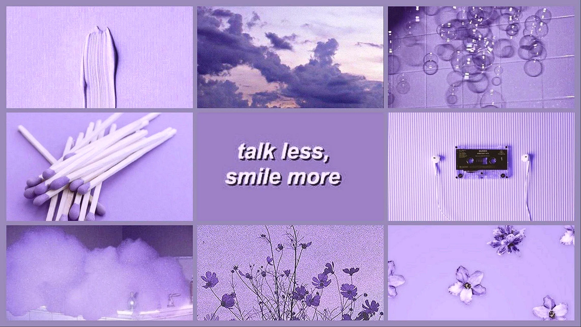 Purple Beruang Aesthetic Wallpaper