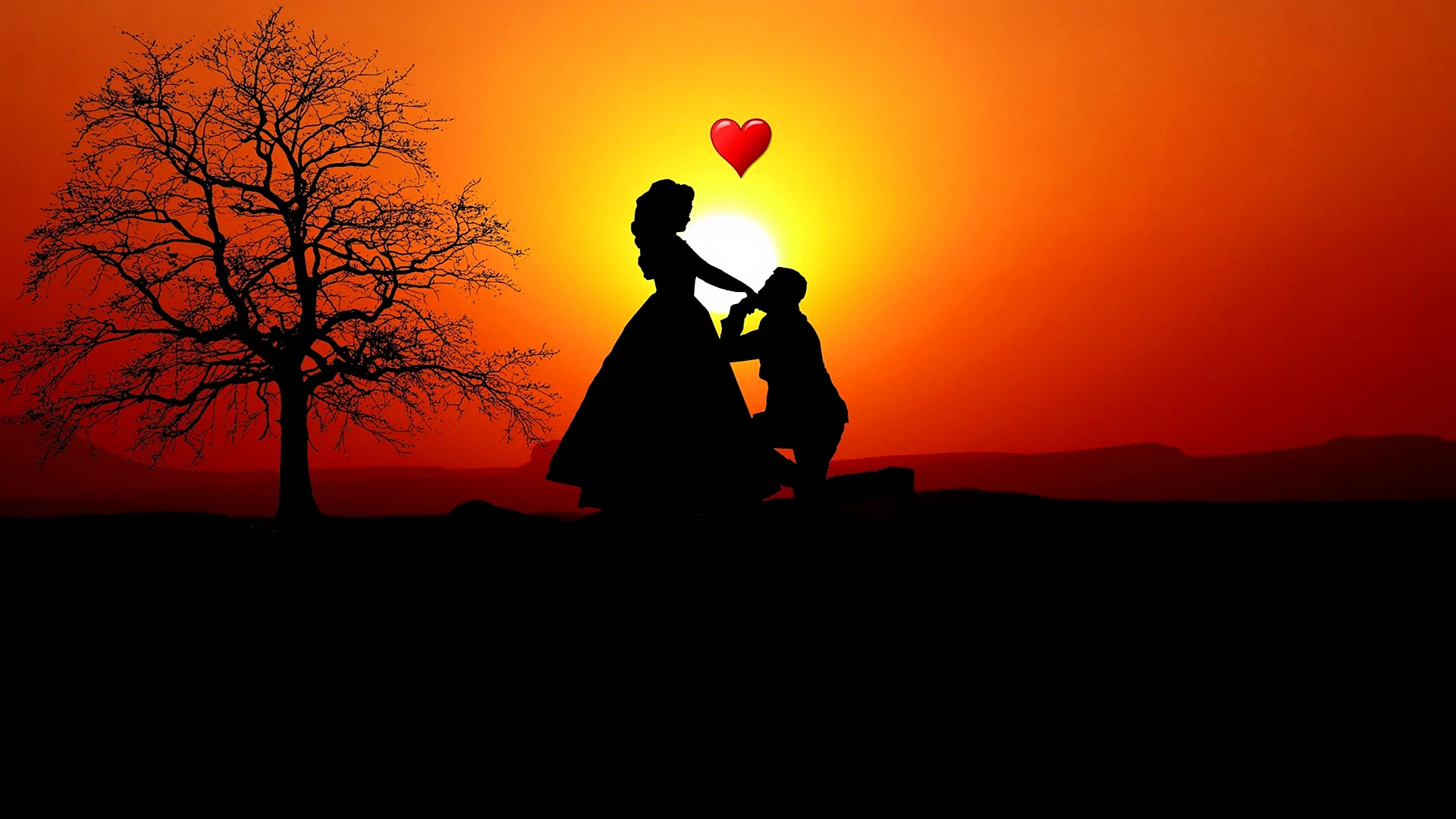 Romantic Sunset Wallpaper