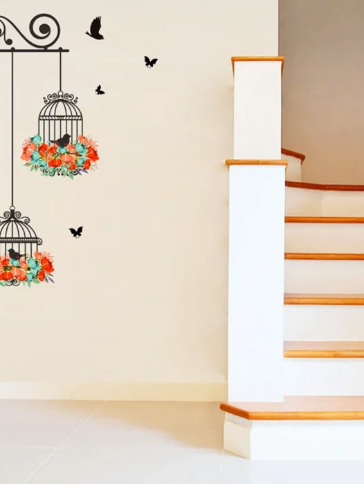 Wall Stickers Bird Cage Wallpaper