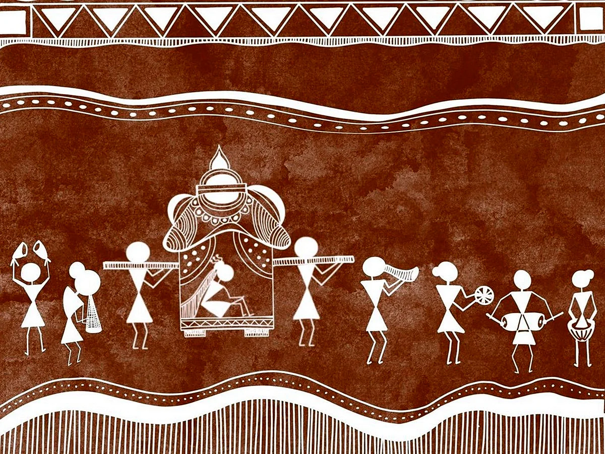 Warli Art Wallpaper