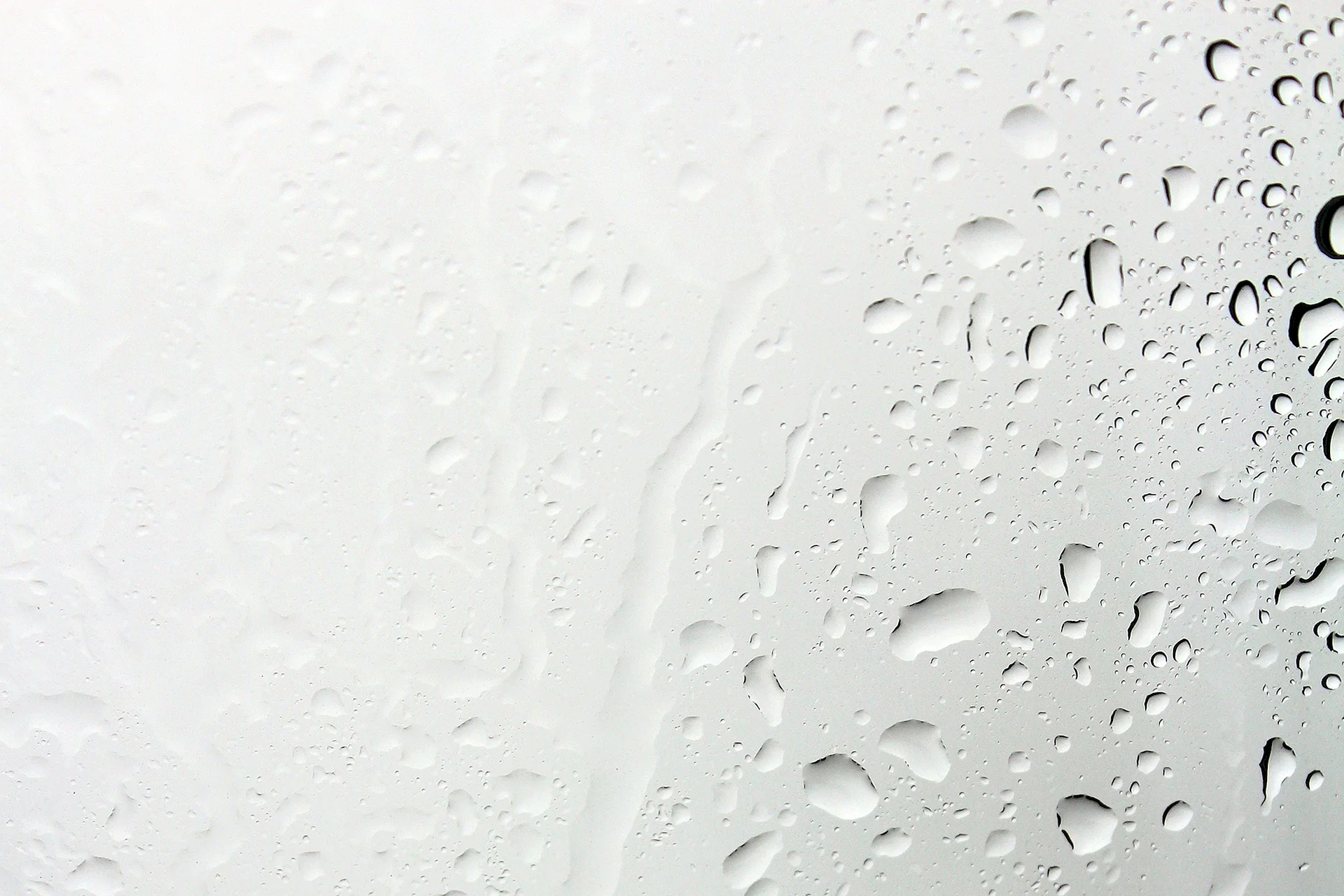 Water Drops On Glass Wallpaper