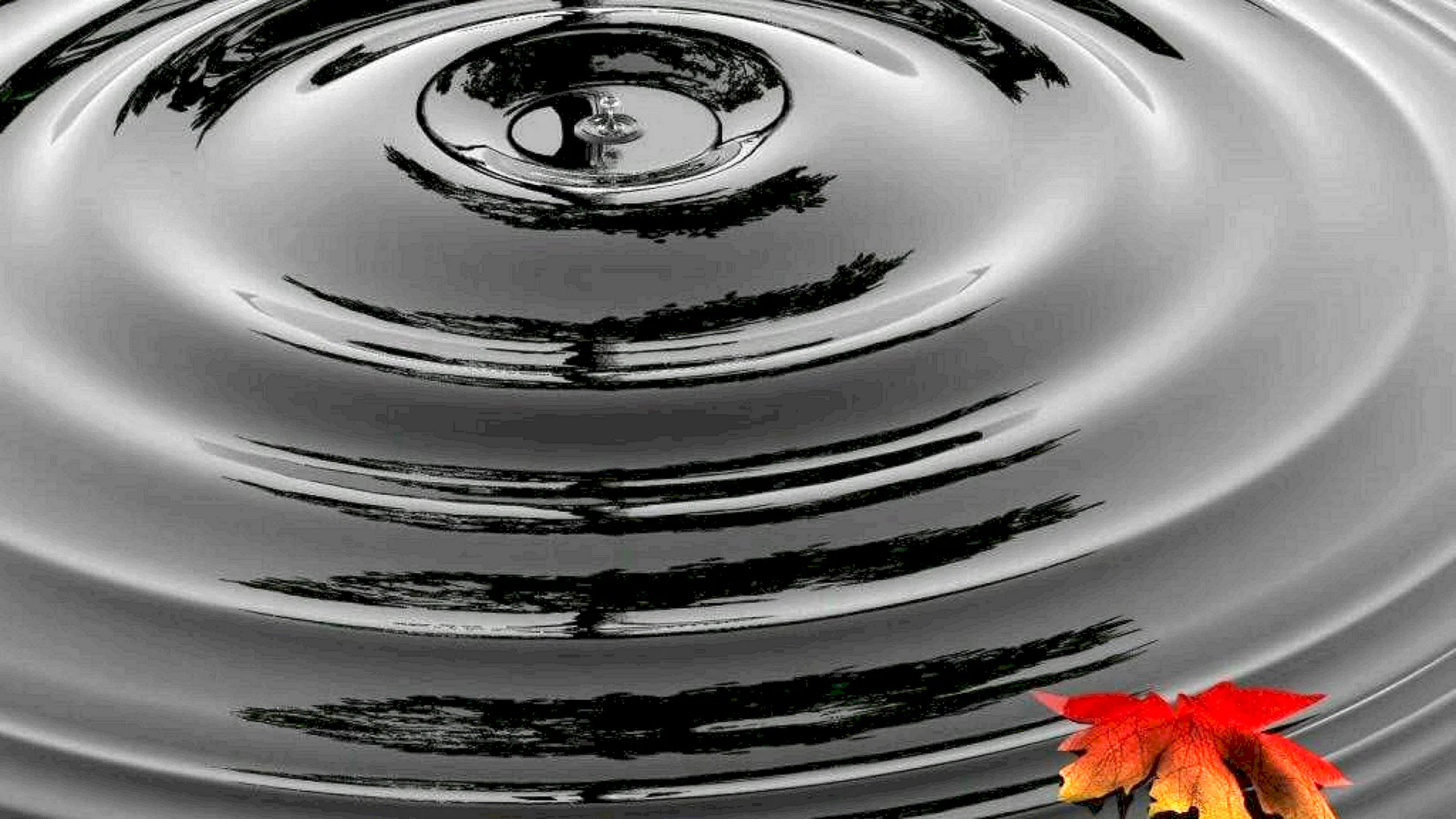 Water Ripples Black And White Wallpaper