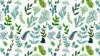 Watercolor Seamless Leaf Pattern Wallpaper