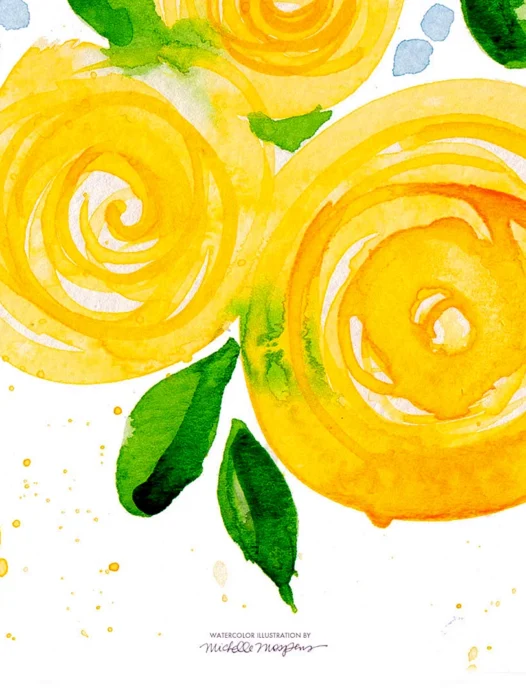 Watercolor Yellow Flower Wallpaper