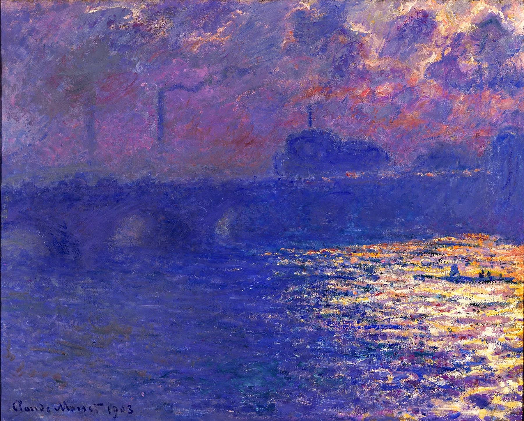 Waterloo Bridge Claude Monet Wallpaper