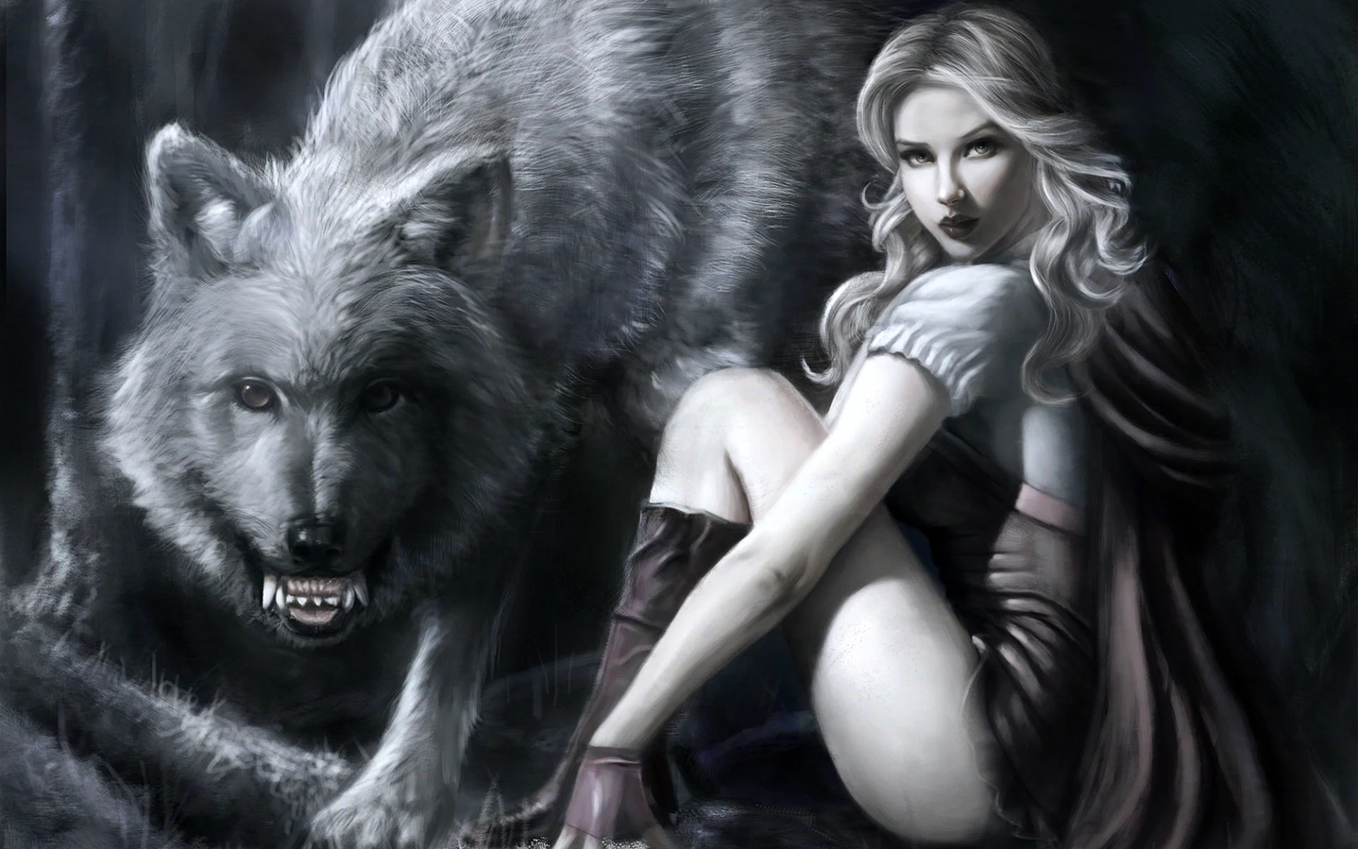 Werewolf Girl Wallpaper