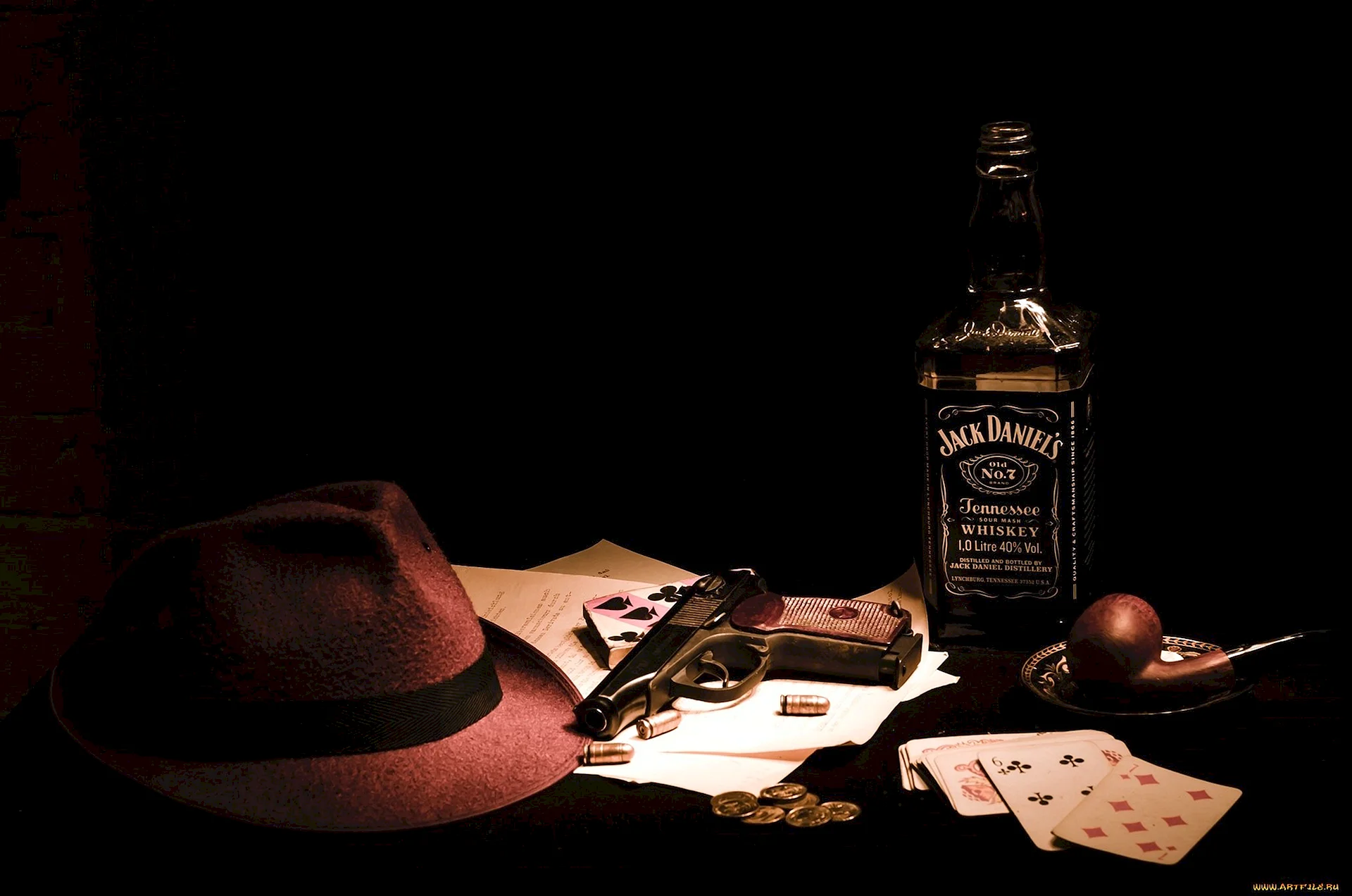 Whiskey Gun Wallpaper