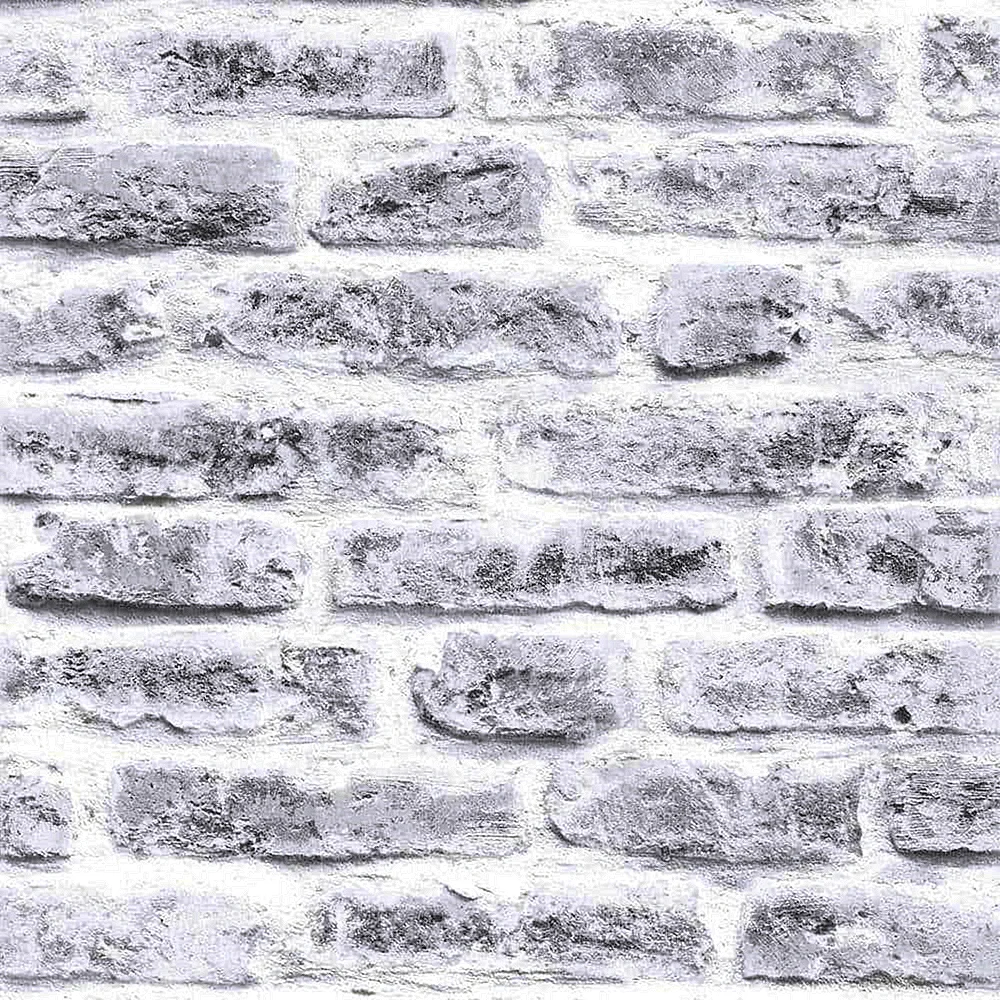 White Brick Pattern Wallpaper